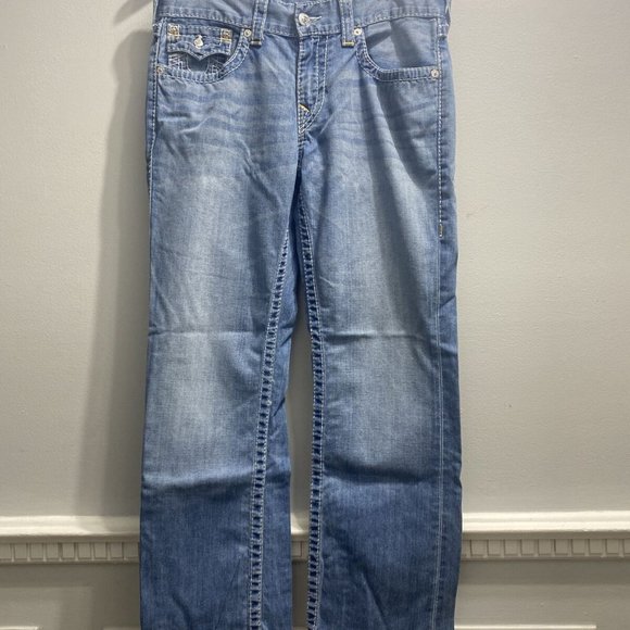 True Religion World Tour Straight Flap Pocket Jeans sz 32 - Picture 2 of 5